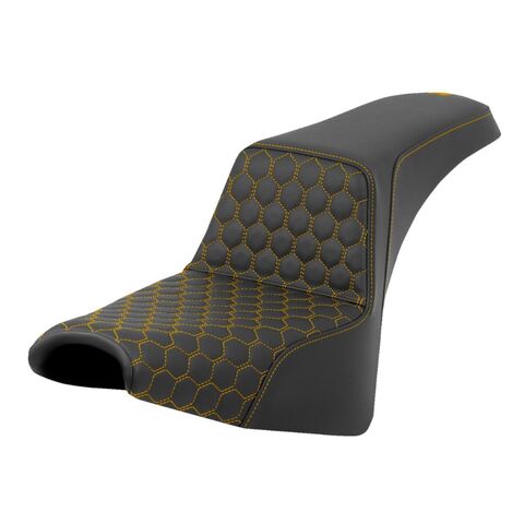 Saddlemen Step-Up HC Honeycomb Seat For Harley FLSB / FXLR/S/ST 2018-2026 Gold Stitching [Open Box]