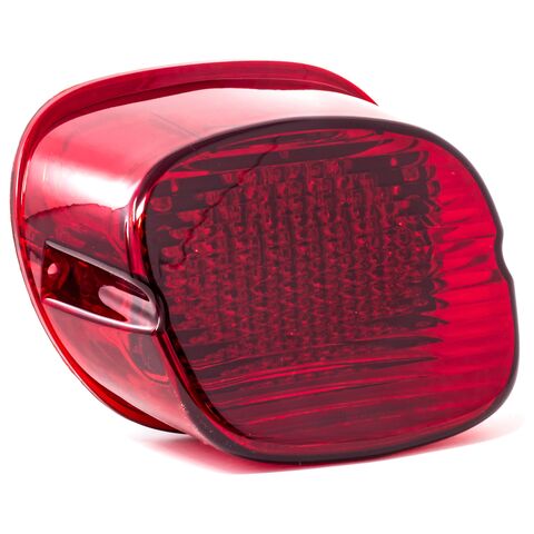 Letric Lighting Co. Deluxe Slantback LED Taillight w/ No Plate Window For Harley 1999-2026 Red Lens [Open Box]
