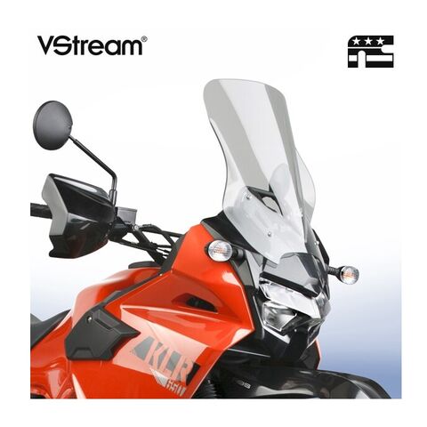 National Cycle VStream Sport Touring Windscreen Kawasaki KLR650 / Adventure / Traveler 2022-2025 Light Smoke [Previously Installed]