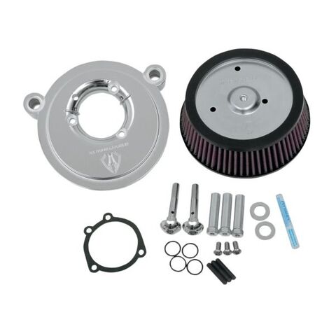 Arlen Ness Naked Stage 1 Big Sucker Air Cleaner For Harley Twin Cam 1999-2015 Standard Air Filter / Chrome Backin... [Previously Installed]