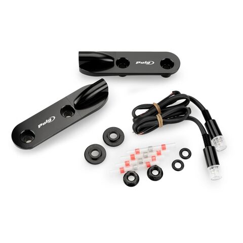 Puig Turn Signal Mirror Block Off Kawasaki Ninja ZX-10R / ZX-10RR 2016-2025 Black [Previously Installed]