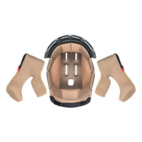 Icon Ultraflite Cheek Pad & Helmet Liner Kit Tan / MD [Open Box]