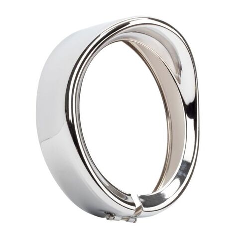 HogWorkz 7" Headlight Visor Trim Ring For Harley 1983-2013 Chrome [Previously Installed]