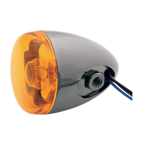 Chris Products Deuce Style Turn Signal Front / Stem / Black Nickel / Amber [Previously Installed] Front / Stem ... [Previously Installed]