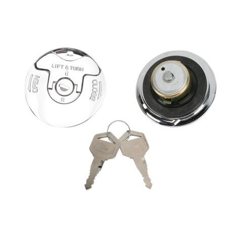 Drag Specialties Flush Mount Locking Gas Cap Set For Harley [Previously Installed]