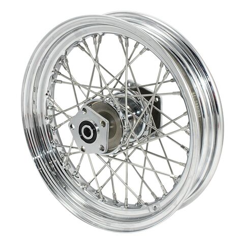 V-Twin Mfg. 40 Spoke Chrome Wheel For Harley FL FX 1967-1972 19" X 2.50" / Stainless Spokes [Open Box]