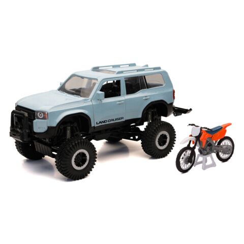 New Ray Toys Toyota Land Cruiser 250 with Dirt Bike 1:18 Model