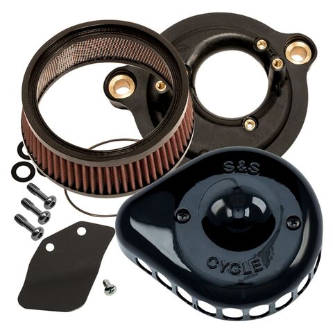 S&S Cycle Mini Teardrop Stealth Air Cleaner Kit For Harley Milwaukee Eight 2017-2025 Black [Open Box]