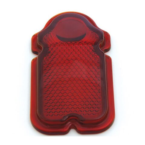 V-Twin Mfg. Tombstone Taillight Replacement Lens For Harley FL 1947-1954 Red Glass Tail Lamp Lens [Open Box]
