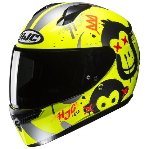 HJC C10 Geti Helmet Hi-Viz Yellow/Black / XS [Open Box]
