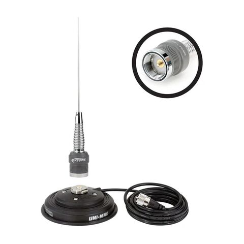 Rugged Radios VHF 1/2 Wave Non-Ground Antenna With Magnetic Mount