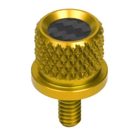 HogWorkz Carbon Fiber Knurled Seat Bolt / Screw Kit For Harley