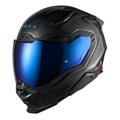 Nexx X.WST3 Zero Pro Carbon Glaze Edition Helmet Glaze Carbon/Ice Blue / LG [Open Box]