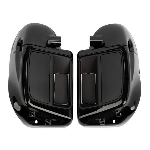 HogWorkz OE Color Matched Rushmore Style Lower Vented Fairings For Harley Touring 1994-2025 Vivid Bla... [Open Box]