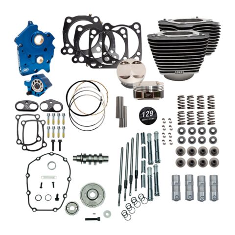 S&S Cycle 129" Power Pack For Harley With 107" Milwaukee-Eight 2017-2026
