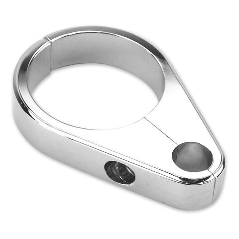 V-Twin Mfg. Single Hole Brake Hose / Clutch Cable Clamp 1" / Chrome [Open Box]