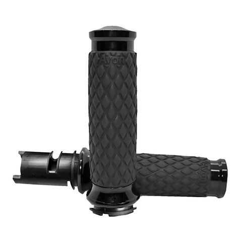 Avon Diamond Contour Smooth Grips For Harley Touring / Softail 2023-2026 Black [Open Box]