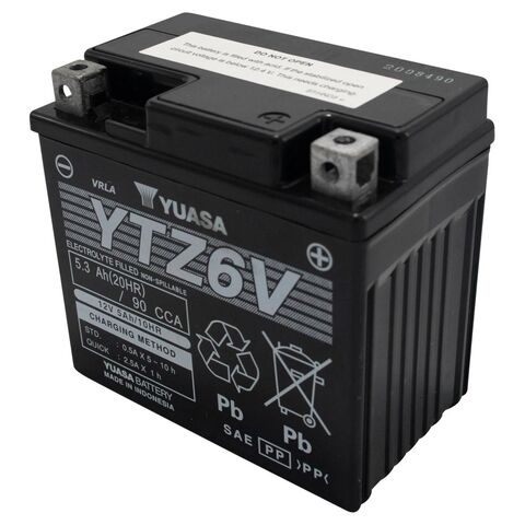 Yuasa YTZ6V Factory Activated AGM Battery 