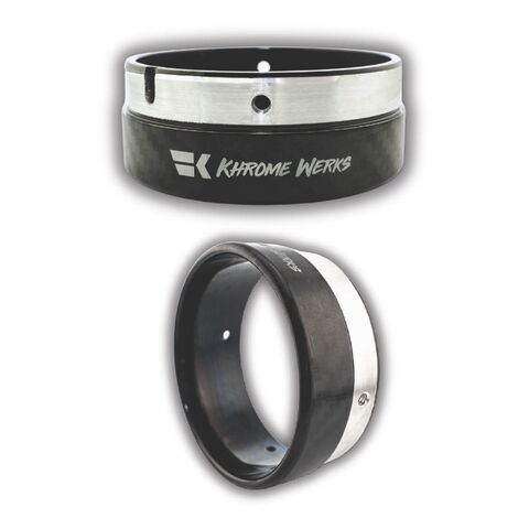 Khrome Werks Billet Tip With Digital Etch For Khrome Werks 4-1/2" Mufflers Digital Carbon Fiber [Previously Installed]