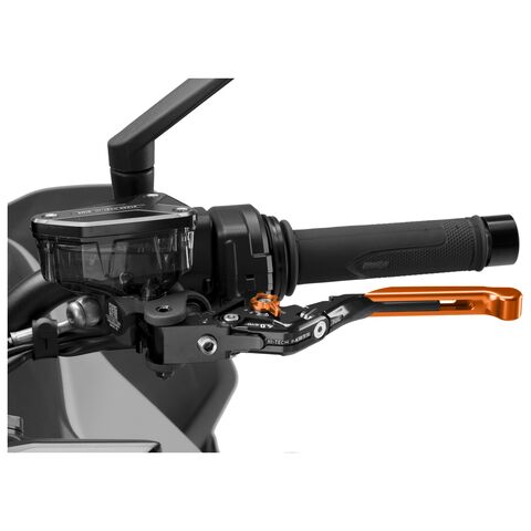 Puig Foldable Extendable Clutch Lever 4.0 Orange/Black/Orange [Open Box]