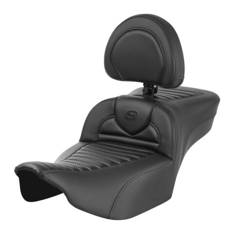 Saddlemen Roadsofa TTR / CF Tuck N Roll / Carbon Fiber Seat For Harley Touring 2023-2026