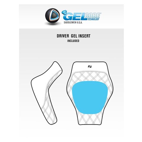 Saddlemen Knuckle Solo Seat For Harley Sportster With 3.3 Gallon Tank 2004-2021 Black [Open Box]