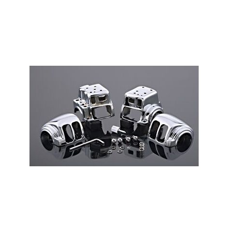V-Twin Mfg. Chrome Switch Housing Set For Harley Touring 1996-2013 [Open Box]