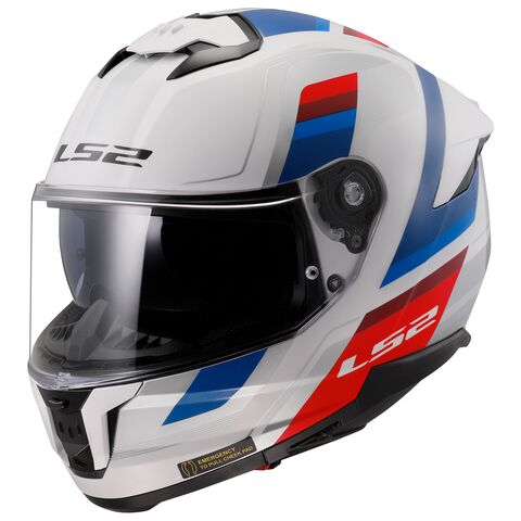 LS2 Stream II Vintage Helmet Gloss White/Blue/Red / LG [Open Box]