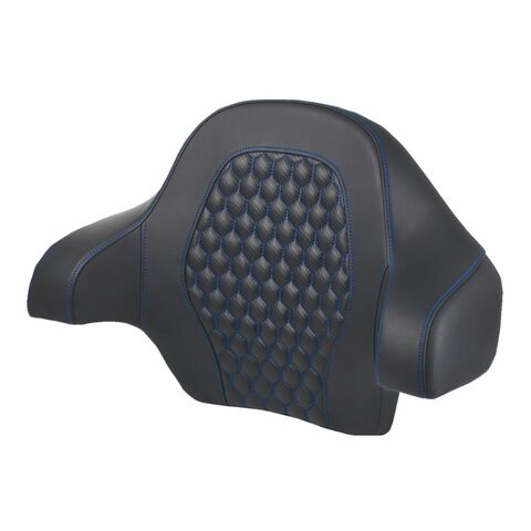 Saddlemen RoadSofa HC Honeycomb Tour Pack Backrest Pad For Harley Touring 2014-2025 Blue Stitch [Incomplete]