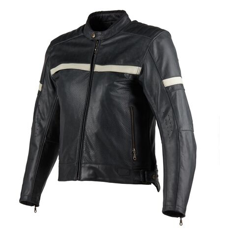 BILT Alder 2 Leather Jacket Black/Cream / MD [Incomplete]