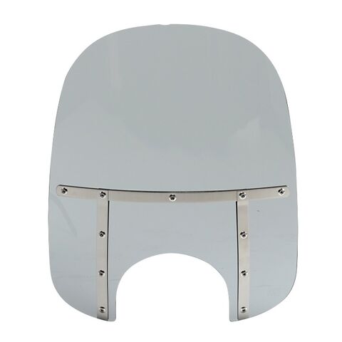 Memphis Shades Memphis Fats Windshield With 9" Headlight Cutout Black Smoke/Black Straps / 21" Tall [Open Box]