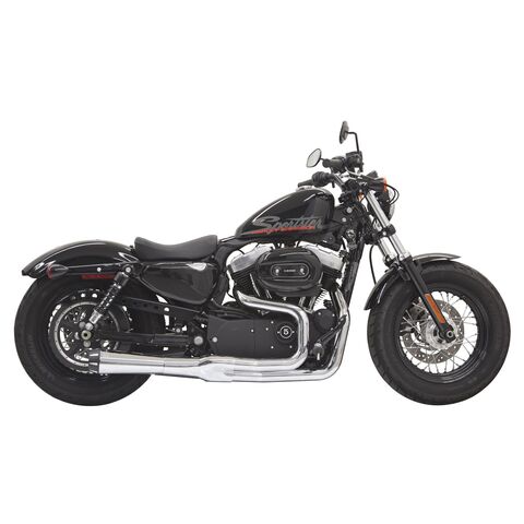 Bassani Road Rage Mega Power Exhaust For Harley Sportster 2004-2013 Megaphone w/Black Fluted End Cap / Chrome [Previously Installed]