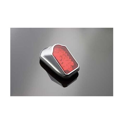 J&P Cycles Mini Tombstone LED Taillight Red / Chrome [Open Box]