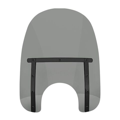 Memphis Shades Memphis Slim Windshield With 7" Headlight Cutout Black Smoke/Black / 17" Tall [Blemished - Very Good]