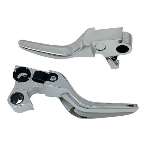 Drag Specialties Shorty Lever Set For Harley 1996-2017 Chrome [Open Box]