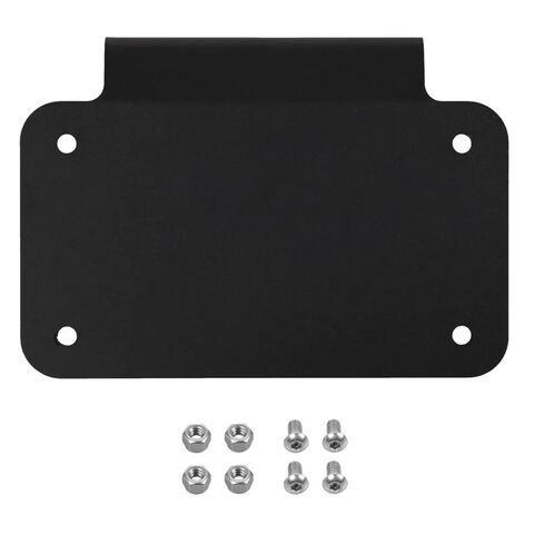 HogWorkz Saddlebag License Plate Mount For Harley Black / Vertical Mount [Previously Installed]