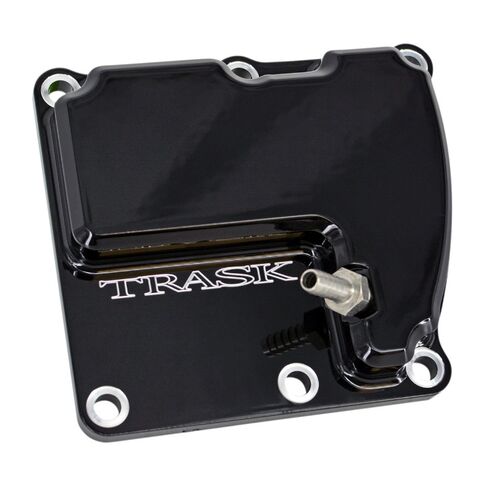 Trask CheckM8 Vented Transmission Top Cover For Harley Big Twin 2017-2025 Black [Open Box]