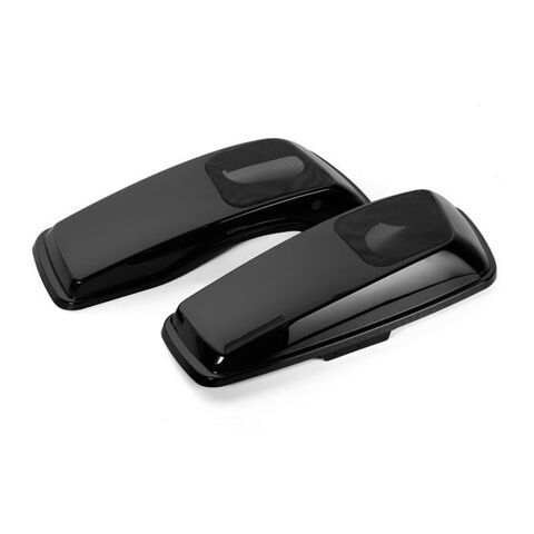 HogWorkz OE Color Matched Saddlebag Speaker Lids For Harley Touring 2014-2025 Vivid Black [Open Box] Vivid Black [Blemished - Very Good]