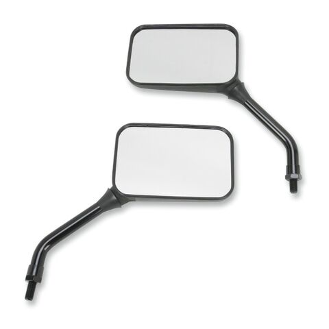 Emgo Universal True Vision Mirror Sets Short Stem 5" Tall / Black [Open Box]