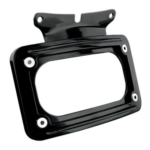 Kuryakyn Curved License Plate Frame Mount For Harley 2006-2013 Black [Open Box]
