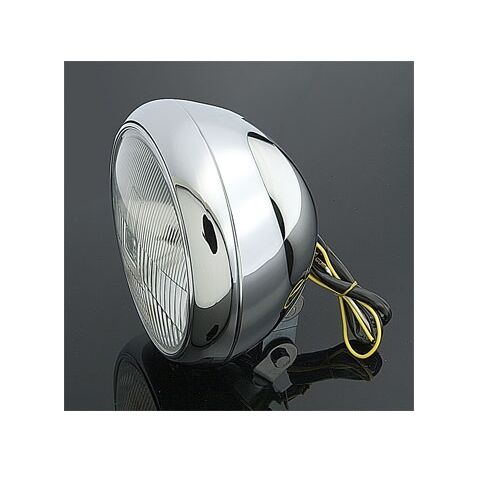 Milwaukee Twins 7" Custom Smooth Headlight For Harley Softail 1986-2017 7" / Chrome [Open Box]