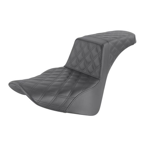 Saddlemen Step-Up LS Lattice Stitch Seat For Harley Softail FLHC/S / FLDE / FLSL 2018-2026 Black / Full Lattice S... [Previously Installed]