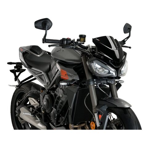 Puig Naked New Generation Windscreen Triumph Street Triple 765 R / RS 2023-2025 Black [Open Box]