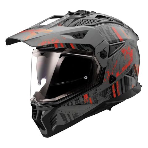 LS2 Blaze II Crazy Helmet Grey/Red / MD [Open Box]