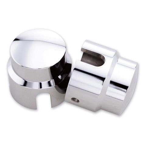 Milwaukee Twins Dome Rear Axle Nut Covers For Harley Softail 1984-2007 [Open Box]