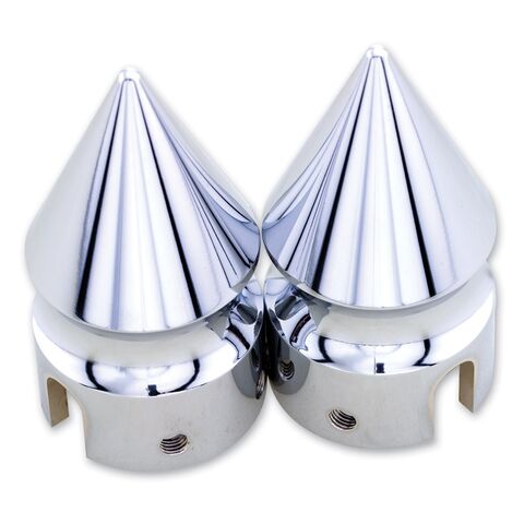 Milwaukee Twins Spike Front Axle Nut Covers For Harley Dyna / Touring 2000-2007 [Open Box]