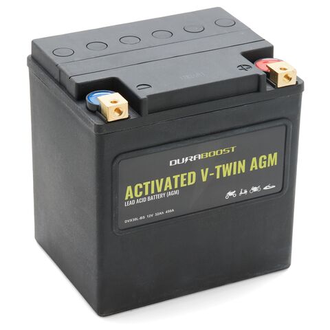 Duraboost V-Twin DVX30L-BS Activated AGM Battery For Harley [Open Box]