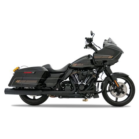 Rinehart 4 1/2" HP45 XL Slip-On Mufflers For Harley Touring 2017-2026 Midnight Black/Black [Previously Installed]