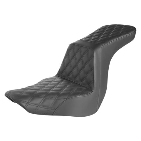 Saddlemen Tour Step-Up LS Lattice Stitch Seat For Harley Softail FXLR/S / FLSB 2018-2026 Full Lattice Stitch LS / Black [Demo - Acceptable]