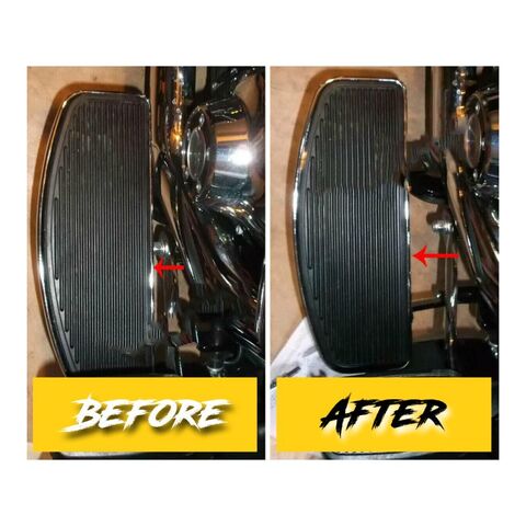 HogWorkz 3/4" Driver Floorboard Extension Kit For Harley Touring 2009-2025 Black [Demo - Acceptable]